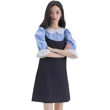 DEAR DEER PUFF Slip Dresses Women's Gray