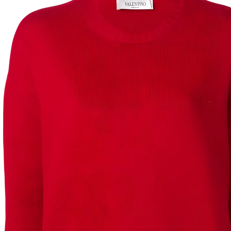 Valentino Cashmere Sweaters Women's Red-4
