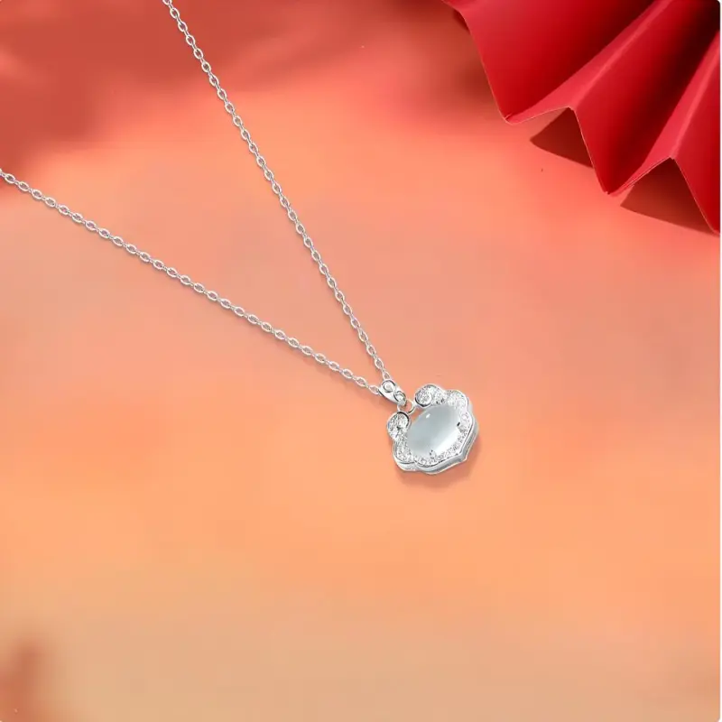 Emerald Chalcedony Jade Necklaces Women's-2