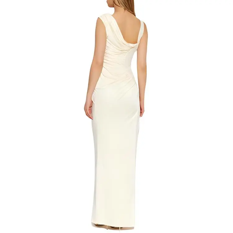VERSACE Medusa Head Logo Plaque Side-Slit Maxi Dress-2