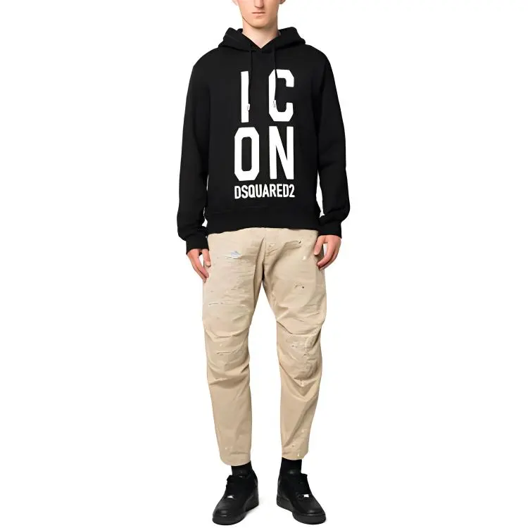 DSQUARED 2 Icon-Printed Drawstring Hoodie-2