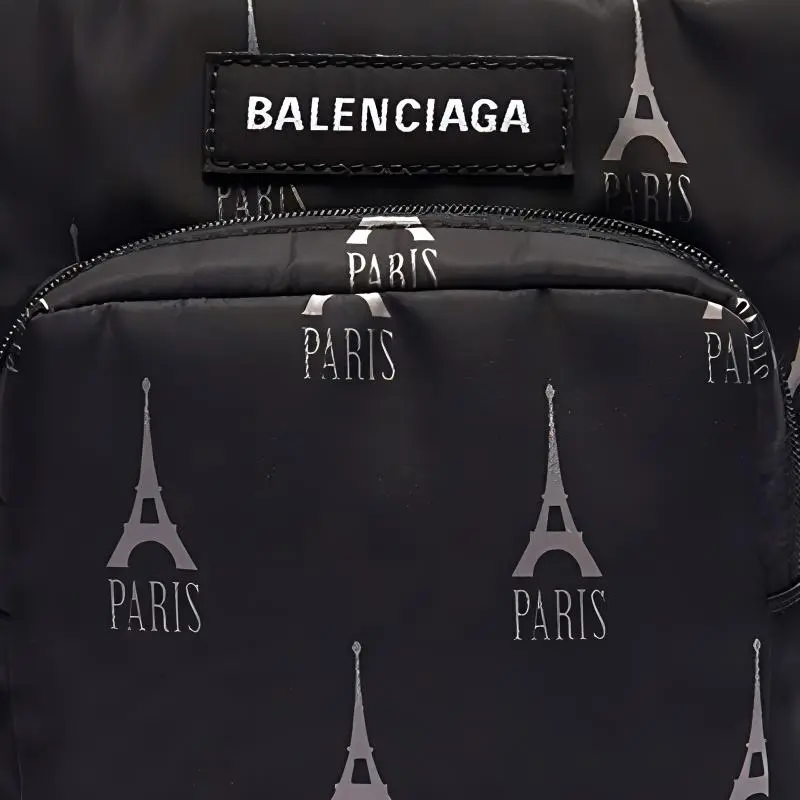 Balenciaga Nylon Fabric Sling Bag Men's Black-4