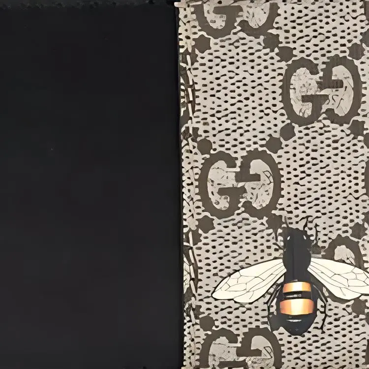 GUCCI Canvas With Leather Card Clip Card Holder Men's Ebony & Black-4