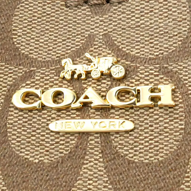 COACH Avenue Canvas With Leather Tote Bag, Shopping Bag, Portable Crossbody Bag, Shoulder Bag Medium Size Women's-4