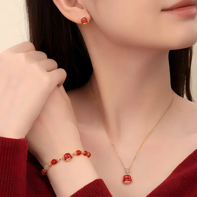 Emerald Agate Bracelets Women's-1