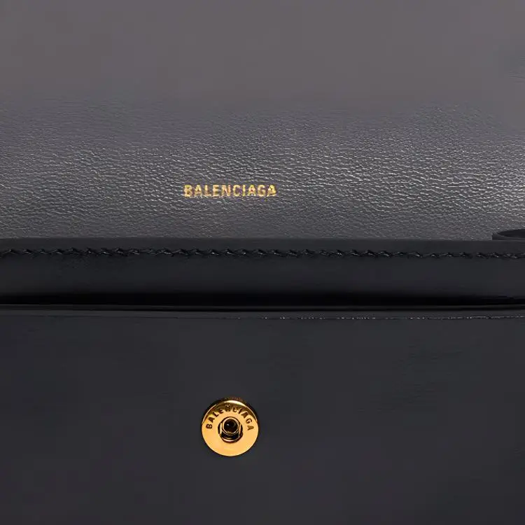 Balenciaga Envelope Flap Card Holder Black-4