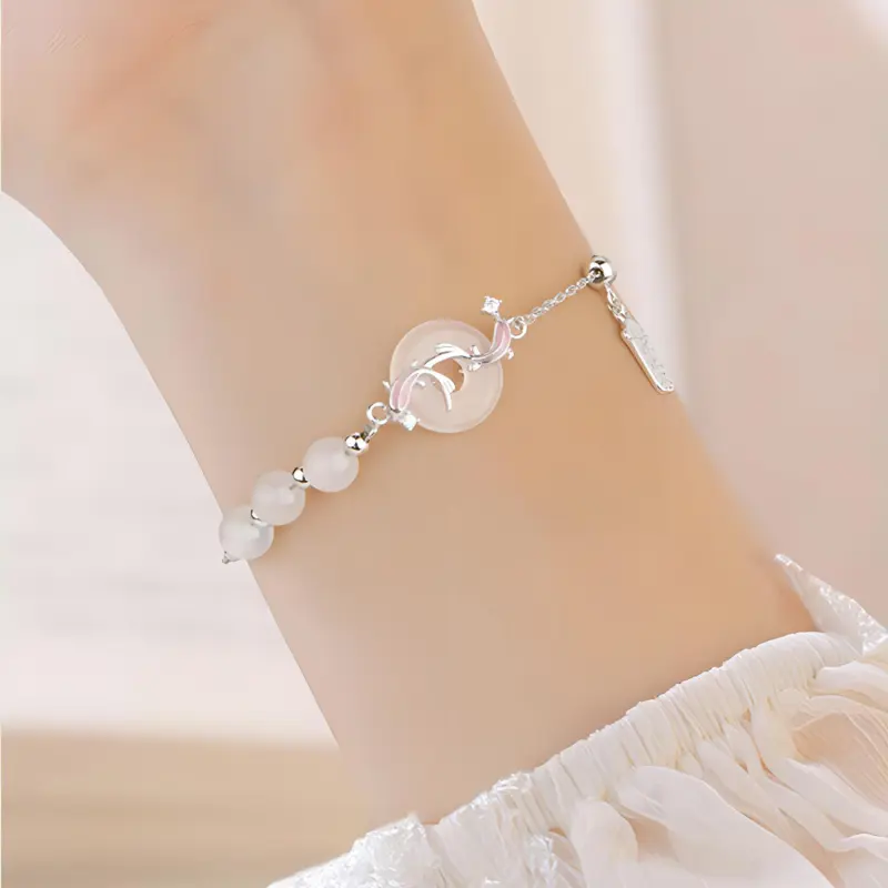 Emerald Chalcedony Bracelets Women's-3