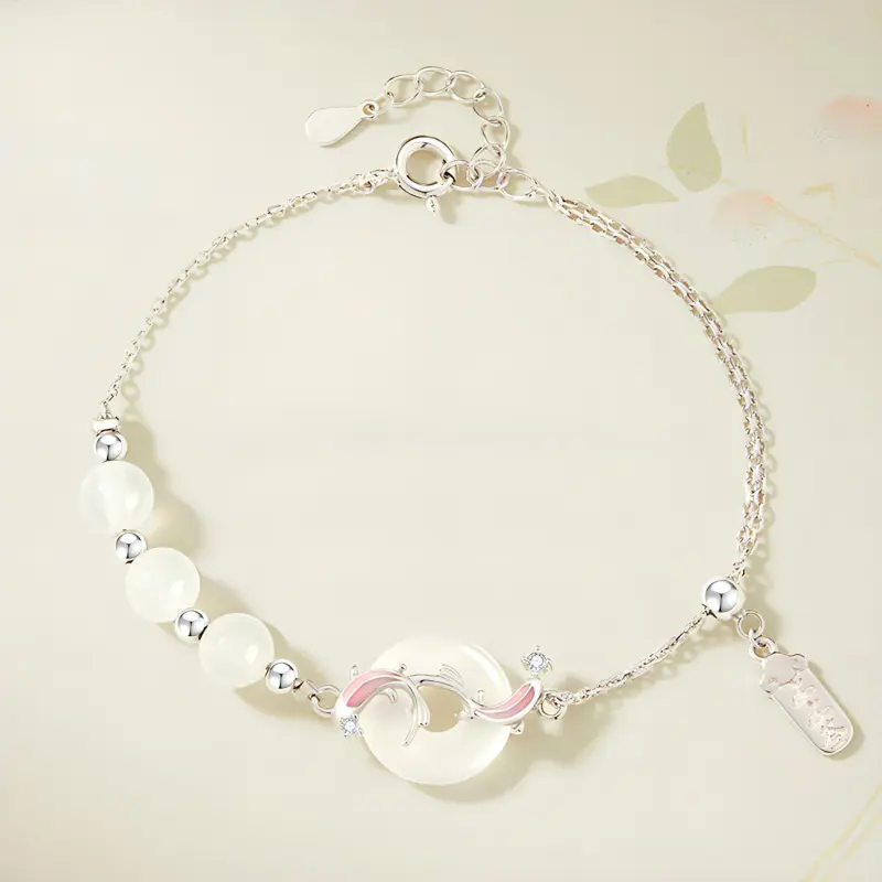 Emerald Chalcedony Bracelets Women's-5