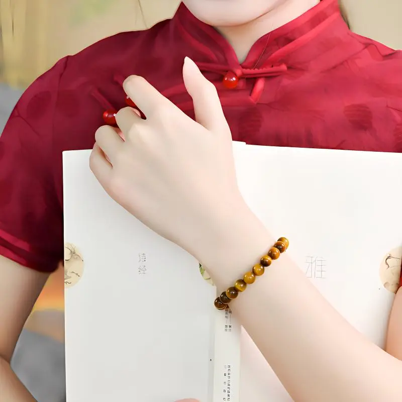 Lingfei Tiger's Eye Stone Bracelets Men's-2