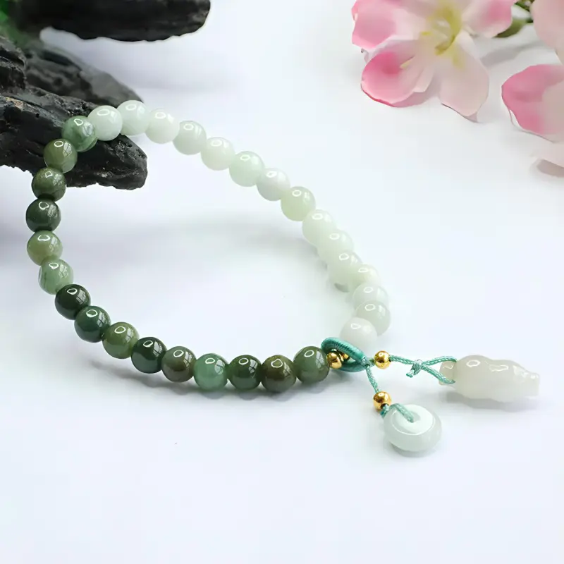 Emerald Bean Type Jadeite Bracelets Unisex-3