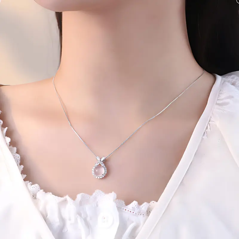 Emerald Agate Necklaces Women's-1