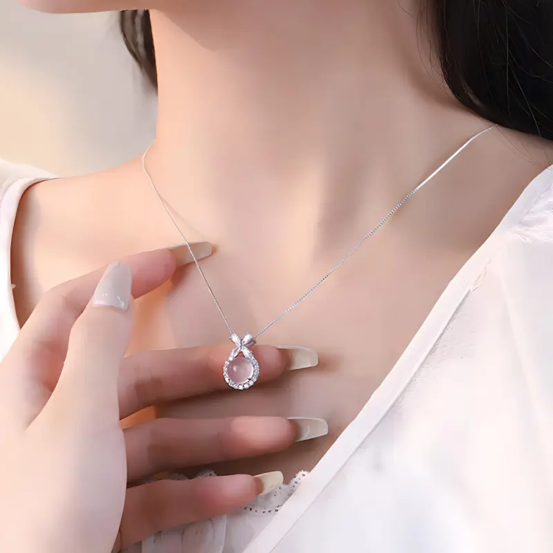 Emerald Agate Necklaces Women's-2