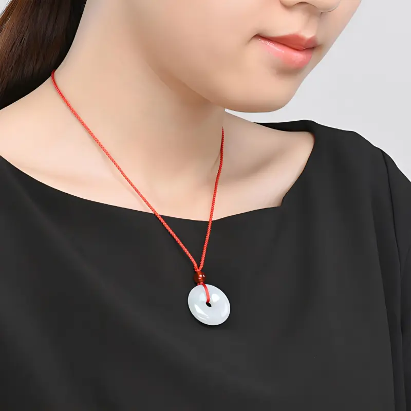 Emerald Bean Type Jadeite Necklaces Unisex-1