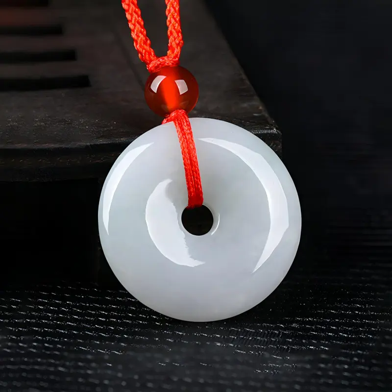 Emerald Bean Type Jadeite Necklaces Unisex-3