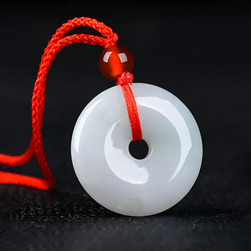 Emerald Bean Type Jadeite Necklaces Unisex-4