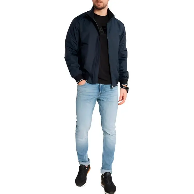 EMPORIO ARMANI Logo Printed Zipped Lightweight Jacket-2