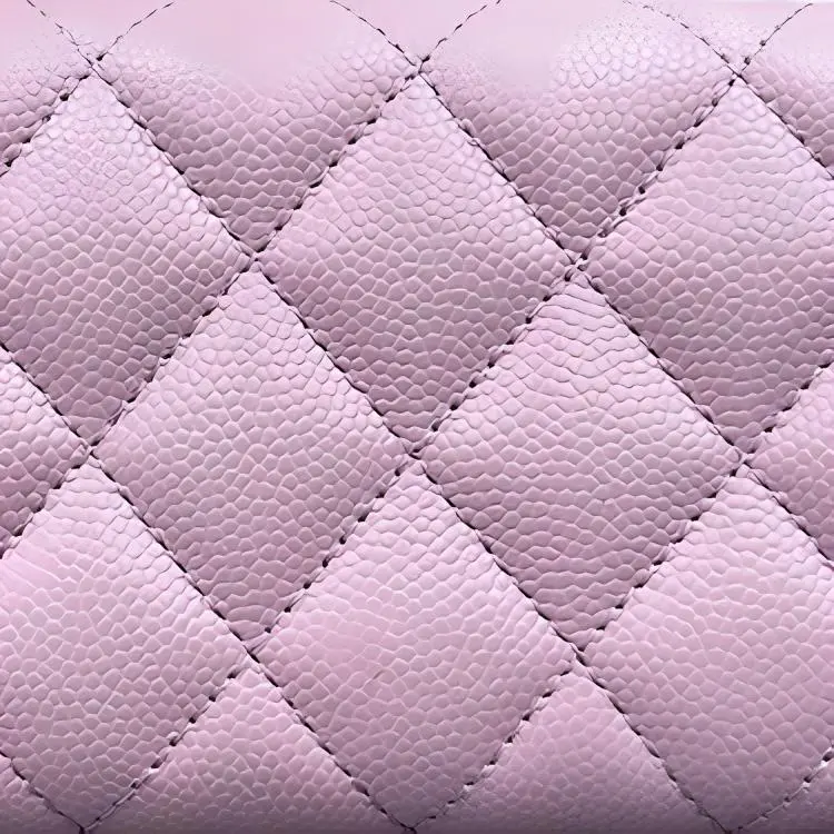 CHANEL Grain Embossed Calfskin Card Holder Women's Pink-4