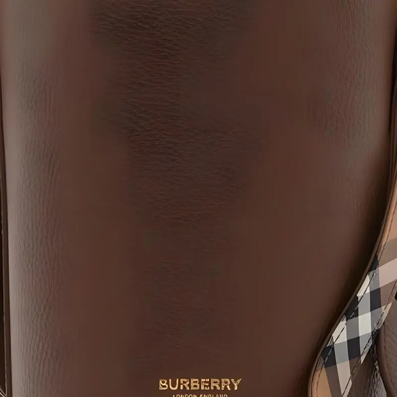 Burberry Grain Calfskin Bucket Bag, Handbag, Shoulder Bag, Crossbody Bag Small Size Women's Earth Tone-3