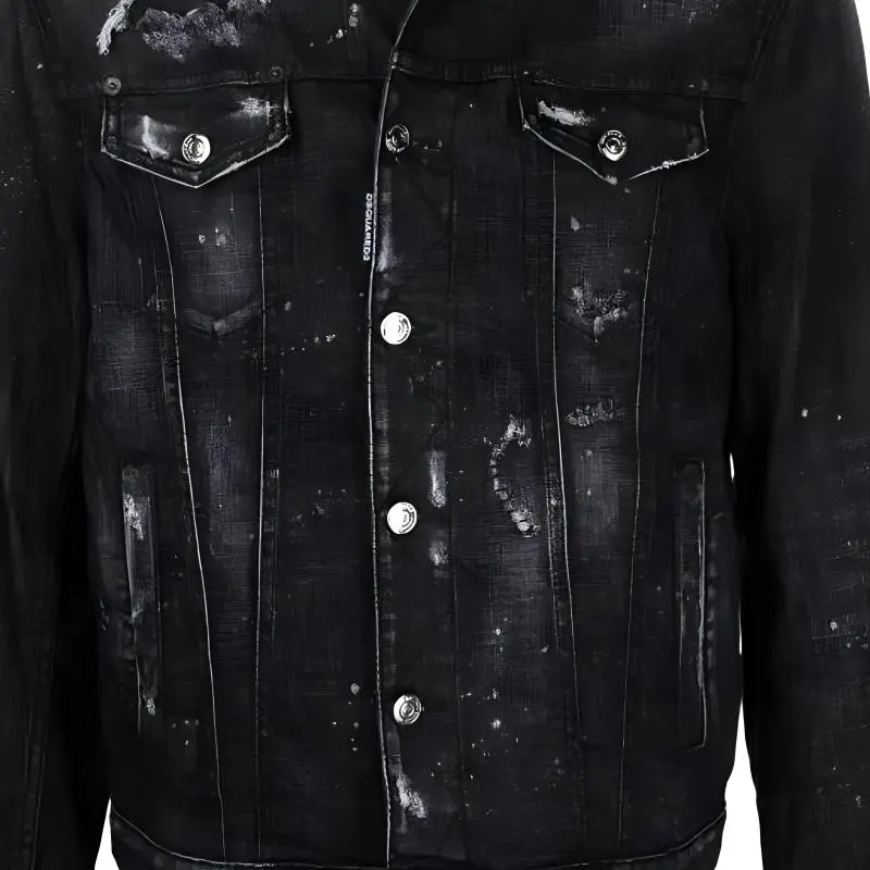 DSQUARED 2 Denim Jackets Men Black-4