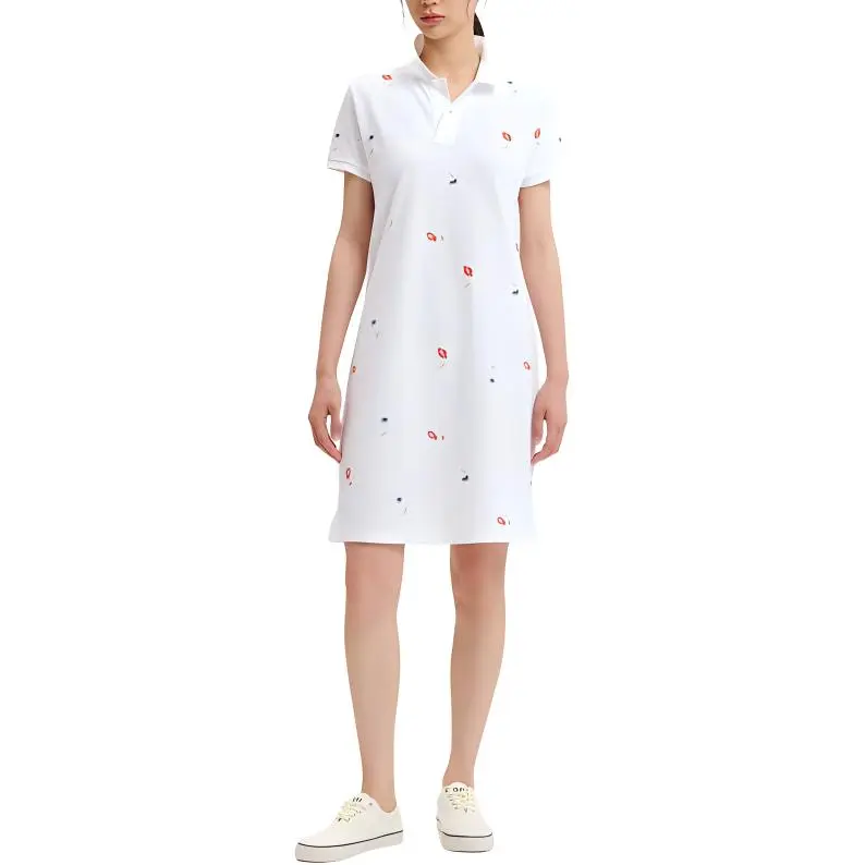 Polo Ralph Lauren SS22 Short Sleeved Dress Women's White-2