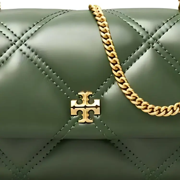 TORY BURCH Kira Nappa Leather Shoulder Bag Crossbody Bag Mini Women's Green-4
