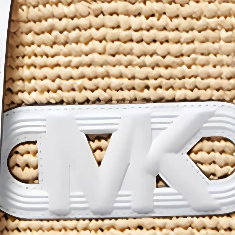 MICHAEL KORS Fabric+Artificial Leather Bucket Bag, Crossbody Handbag Small Size Women's Natural & White-2