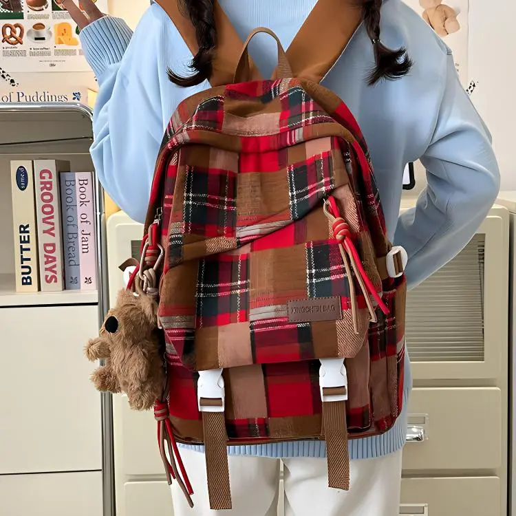 ERANGBEAR Nylon Backpack Unisex Multicolor-1