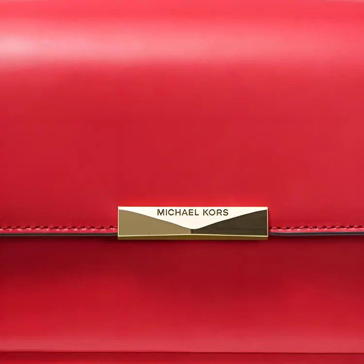 MICHAEL KORS Jade Leather Shoulder Bag, Crossbody Bag Tubas Women's Red-3