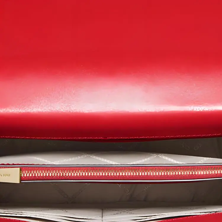 MICHAEL KORS Jade Leather Shoulder Bag, Crossbody Bag Tubas Women's Red-4