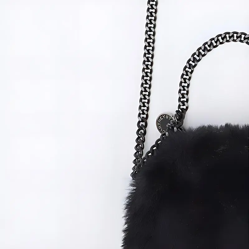 Stella McCartney Falabella Fabric One Shoulder Handbags Small Size Women's Black-2