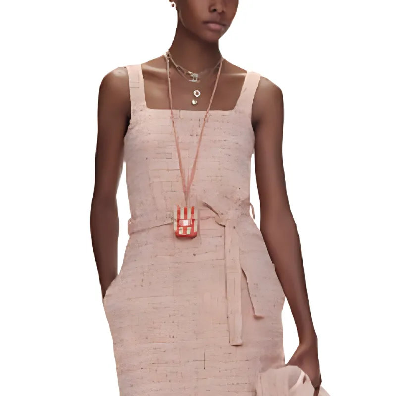 CHANEL SS21 Sleeveless Dress Women's Pink-2