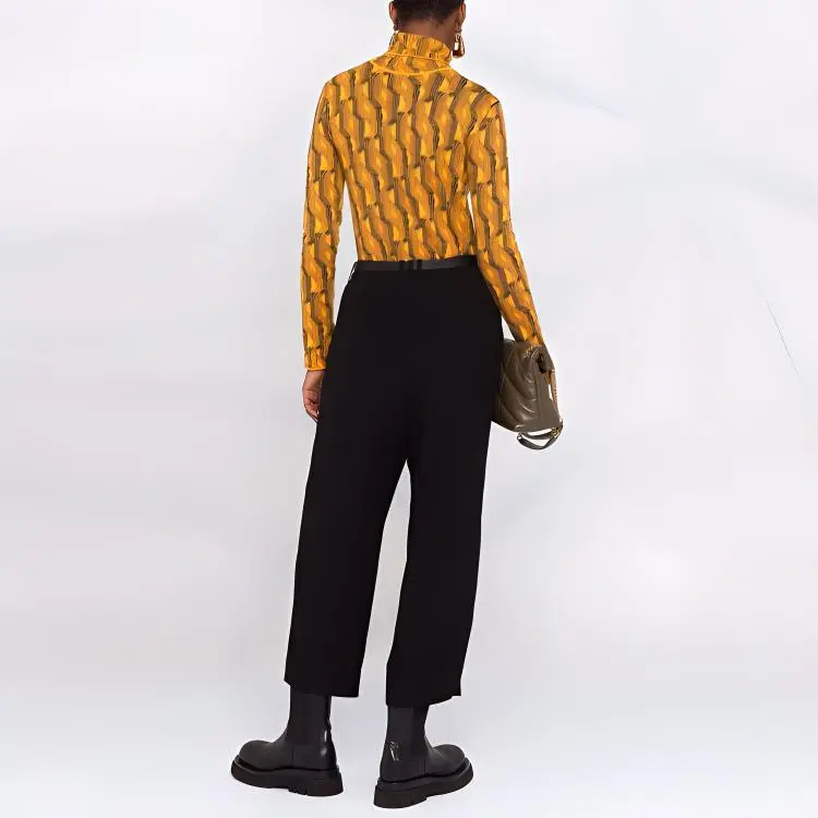 BALMAIN Cropped Straight leg Crepe Trousers-2