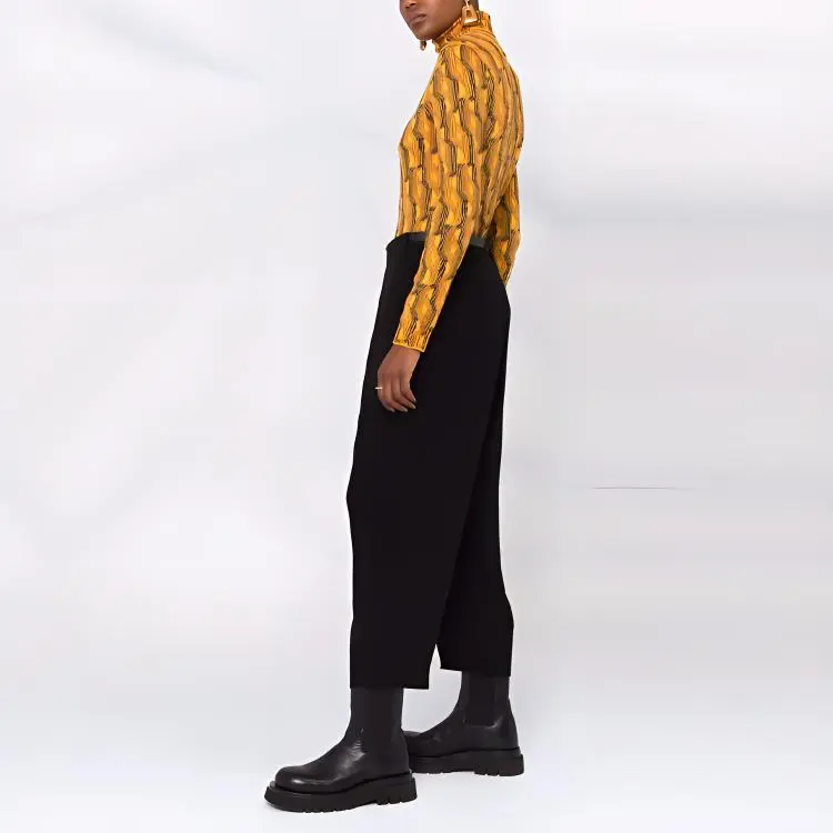 BALMAIN Cropped Straight leg Crepe Trousers-3