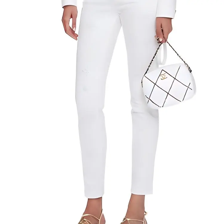 CHANEL Jeans Women's White-4