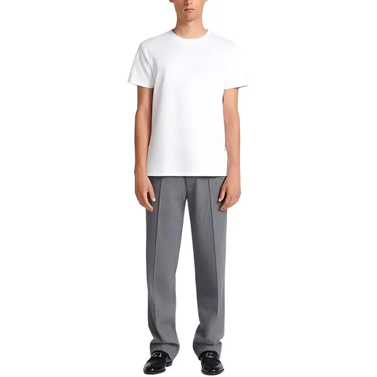 DIOR Logo Embroidered Crewneck T Shirt-2