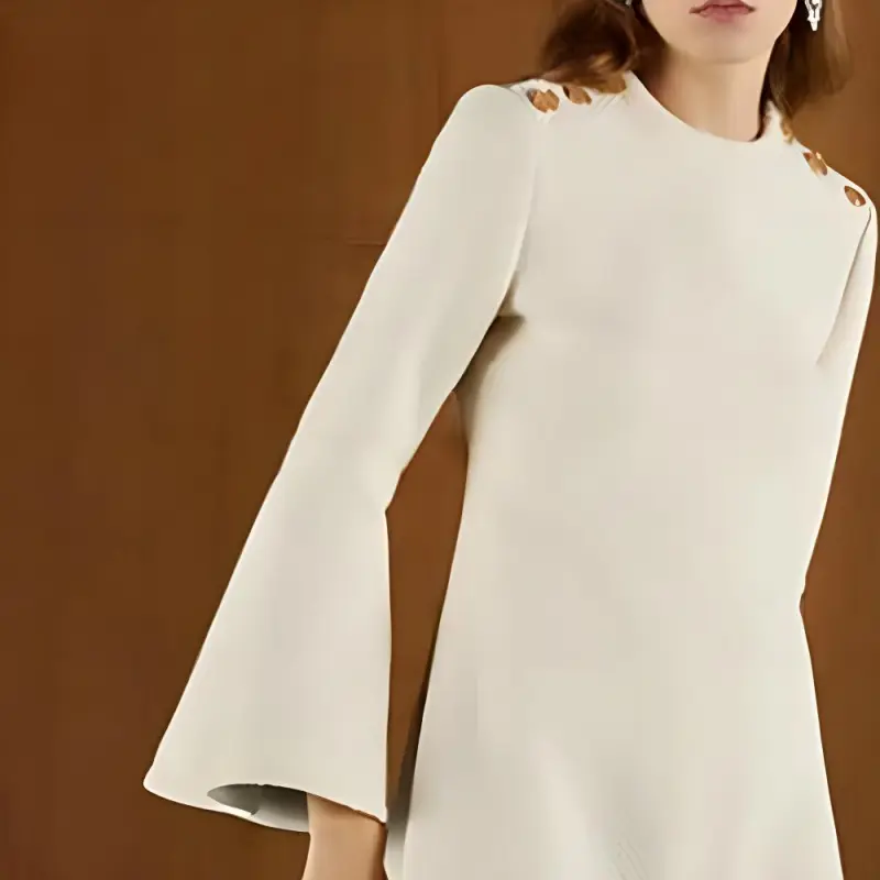 GUCCI Long-Sleeved Dresses Women's Beige-1
