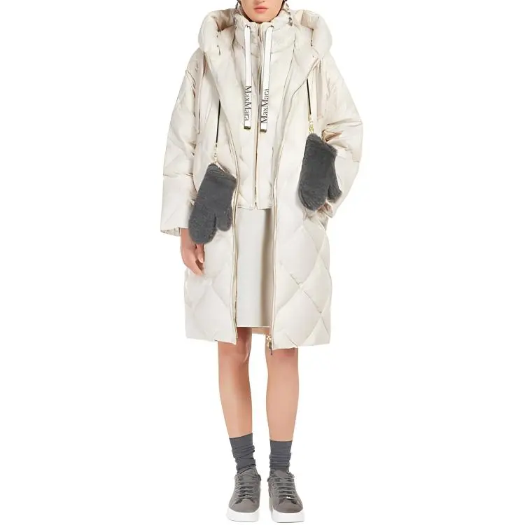 MaxMara Trefe Zip Up Drawstring Parka-2