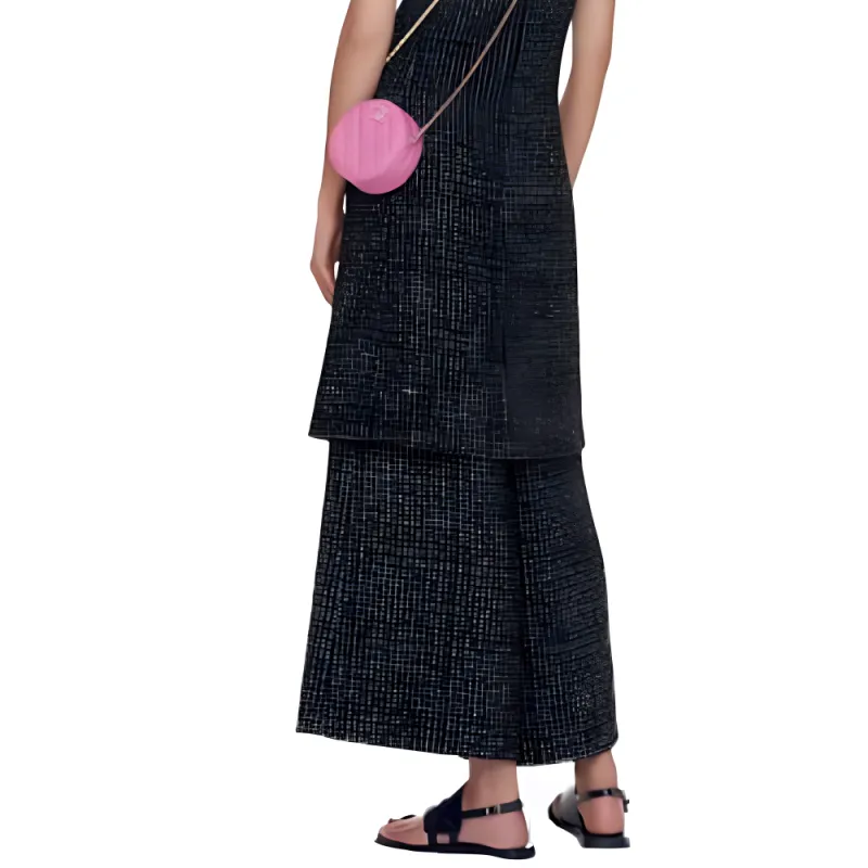 CHANEL Sleeveless Dresses Women's Black/White-3