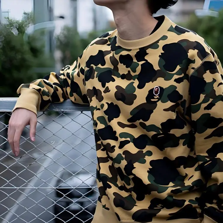A BATHING APE 1st Camo Crew Neck-2