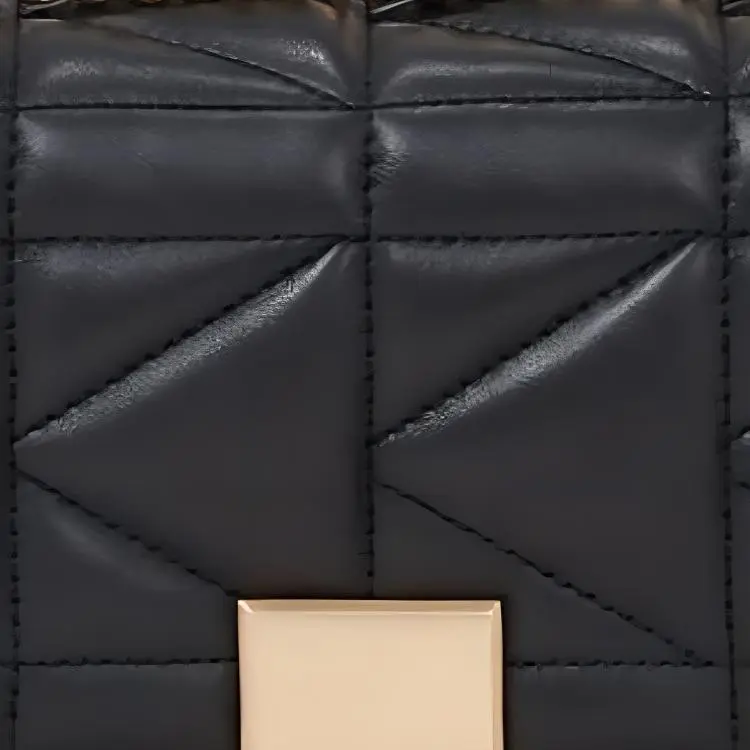 KARL LAGERFELD Nappa Leather Shoulder Bag, Crossbody Bag Small Size Women's Black-2