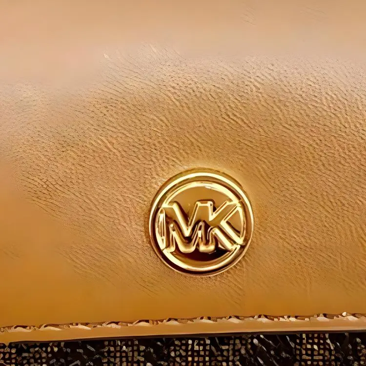 MICHAEL KORS Jet Set Travel Leather AirPod Pro Protective Case Earphone Case Unisex Yellow Brown & Dark Brown-3