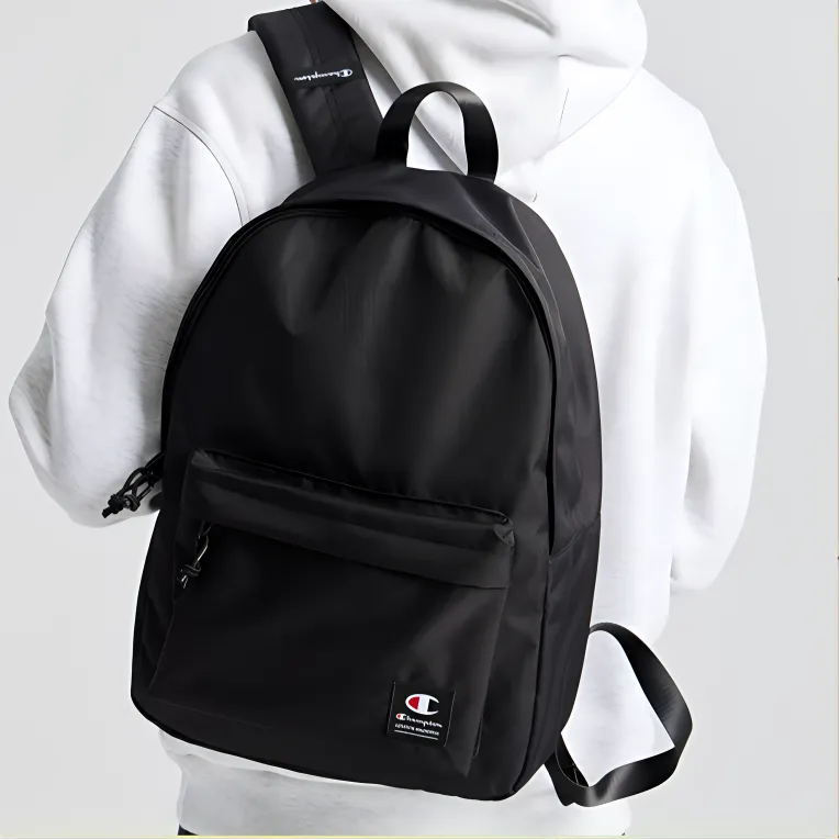 Champion Polyester Backpack Small Size Unisex Black-3