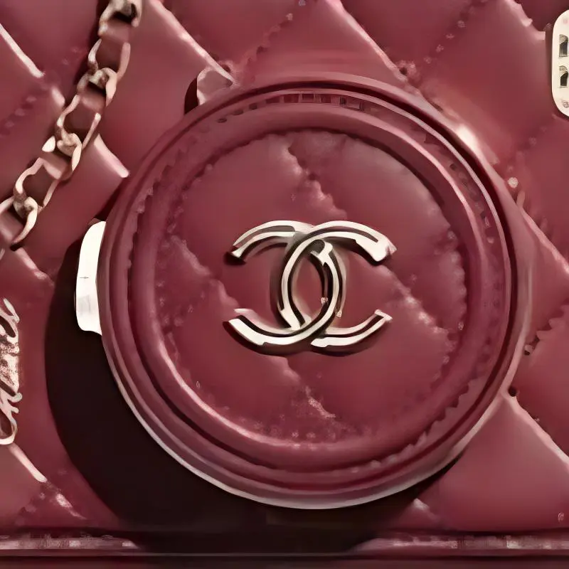 CHANEL Sheepskin Makeup Bag, Small Square Bag, Shoulder Bag, Crossbody Bag Women's Red-1