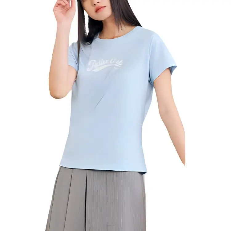 361° T-Shirt Women's Trendy Cyan Blue-1