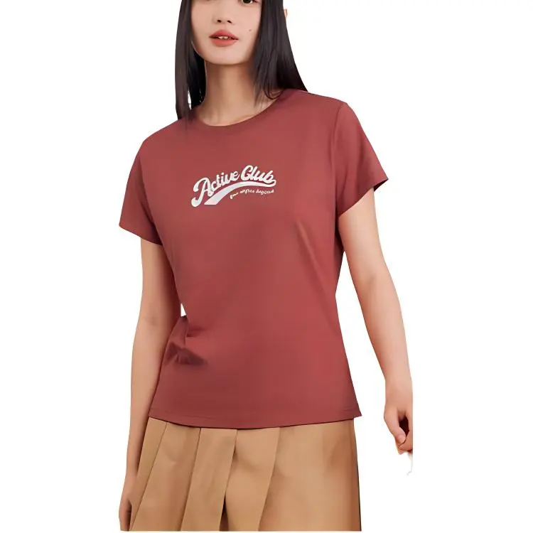 361° T Shirts Women's Deep Red-2