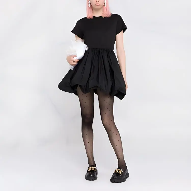 RED VALENTINO Short-Sleeved Dresses Women's Black-1
