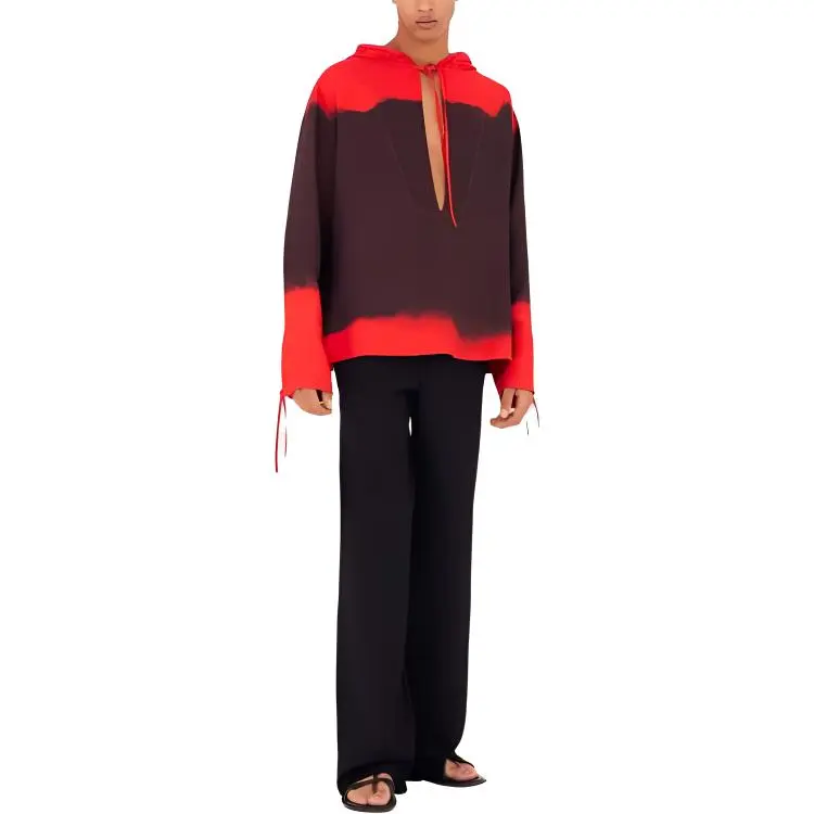 Ferragamo Gradient Effect Drawstring Hoodie-1