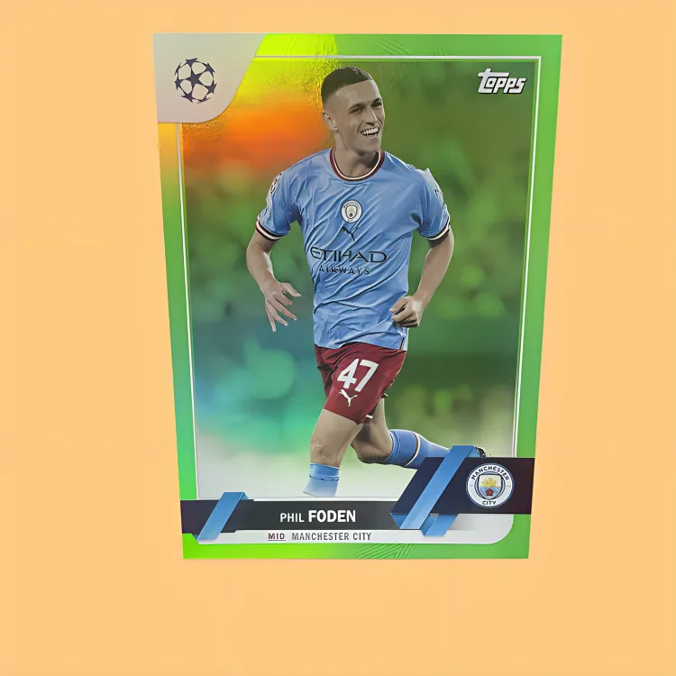 Topps Euro UCC England Manchester City Foden 199 Pc Player Card Card Passable Sports Cards 1 Pc-1