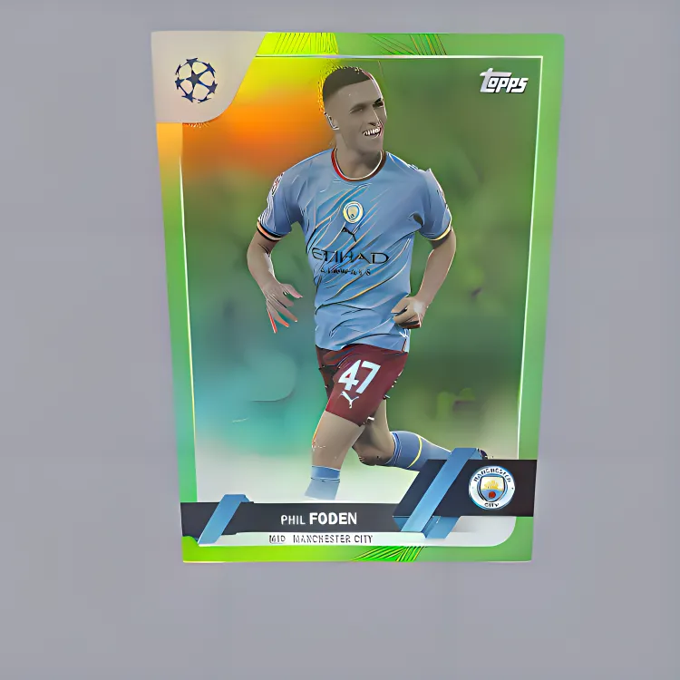 Topps Euro UCC England Manchester City Foden 199 Pc Player Card Card Passable Sports Cards 1 Pc-2