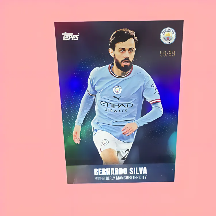 Topps Manchester City Club Team Card, Portugal B Silva 99 PC, Star Card, Card Quality Guaranteed Sports Cards 1 Pc-1